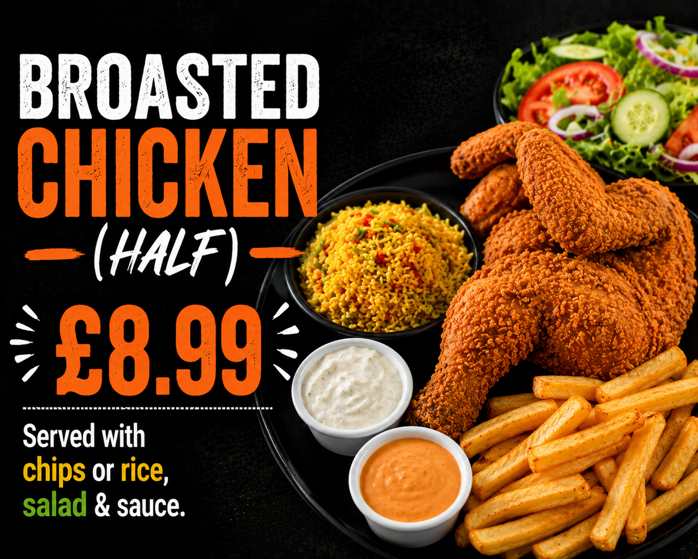 Broasted Chicken (Half)