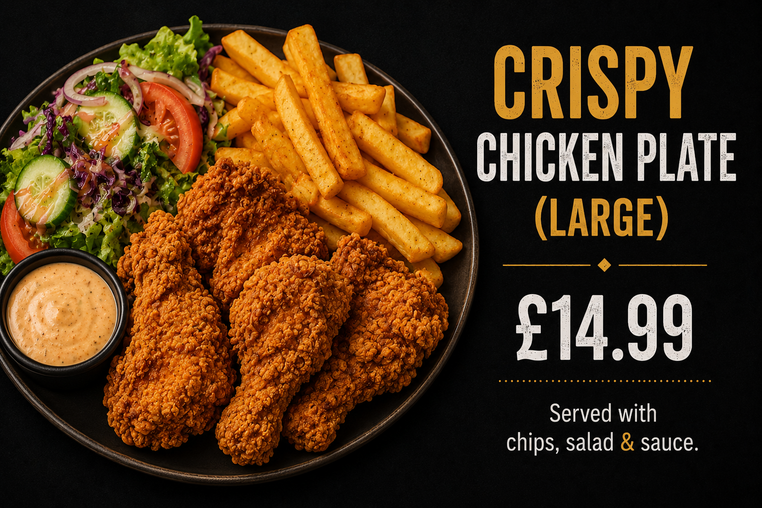 Crispy Chicken Plate (Large)