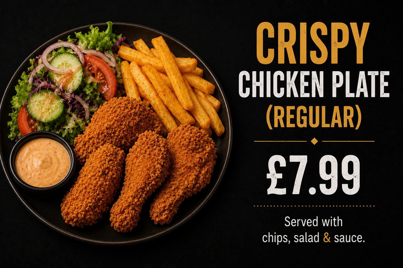 Crispy Chicken Plate (Regular)