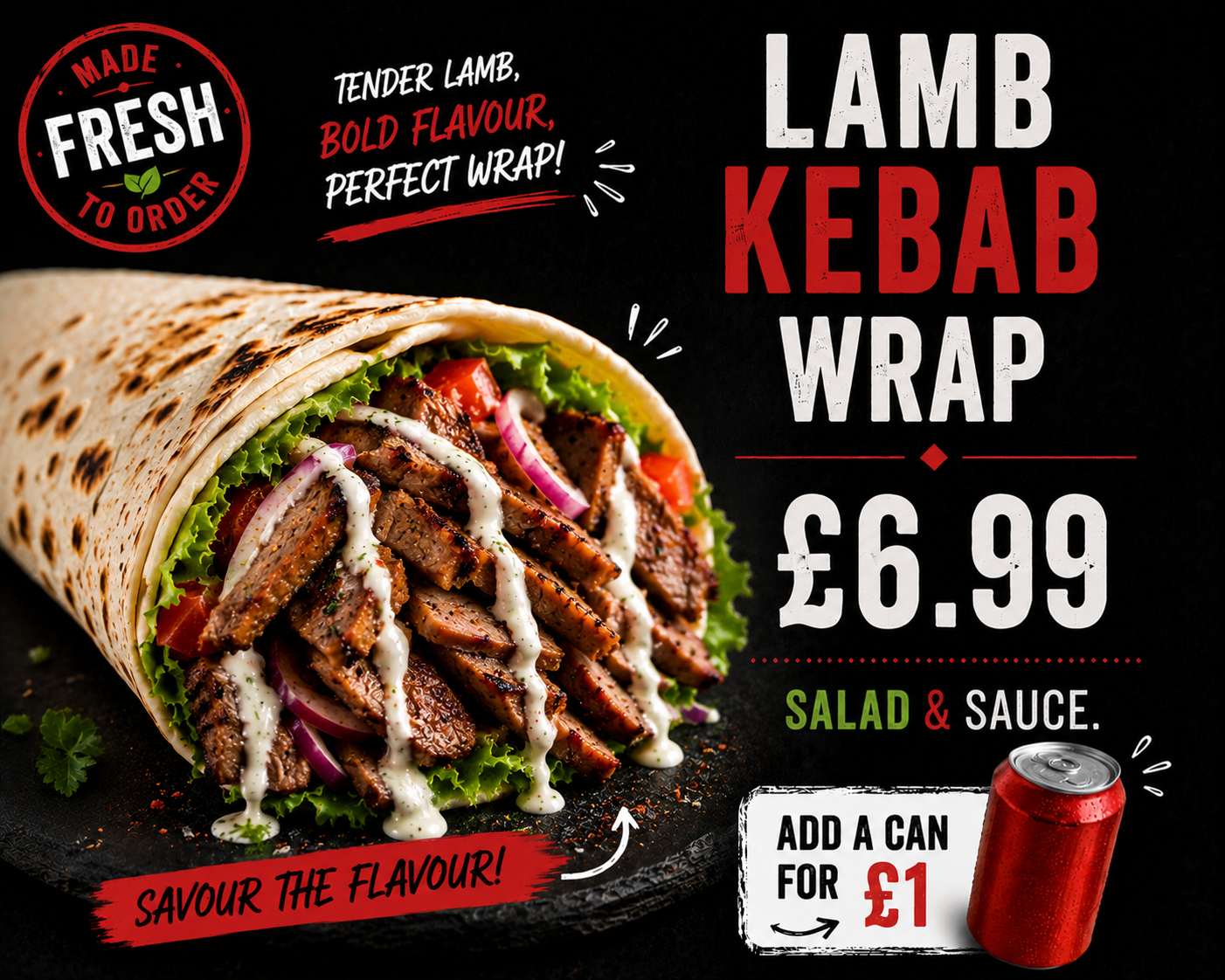 Lamb Kebab Wrap