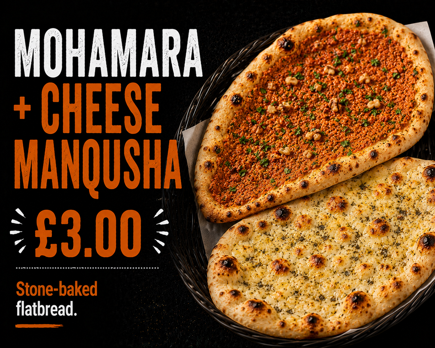 Mohamara + Cheese Manqusha