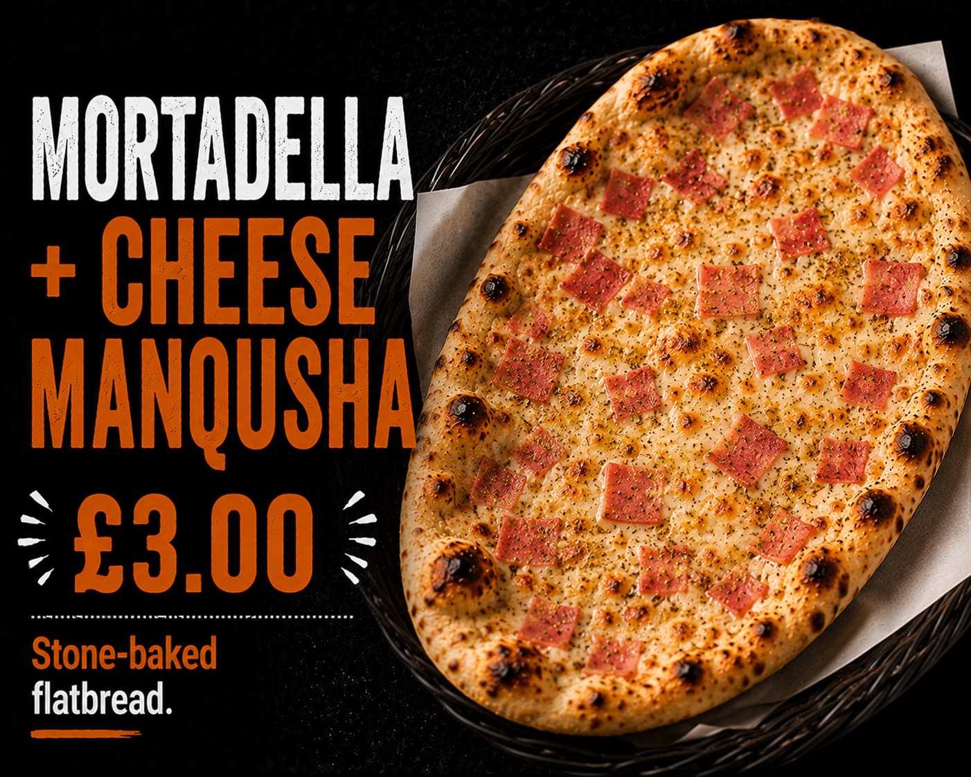 Mortadella + Cheese Manqusha